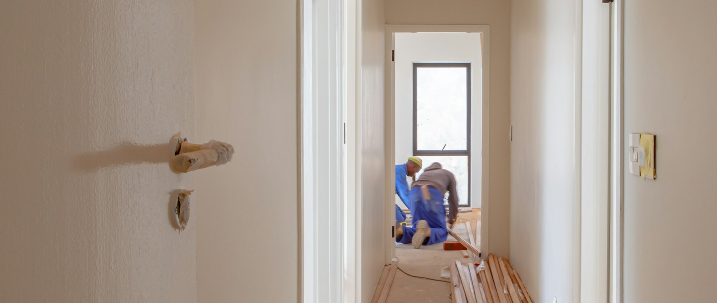 Contractor working on a renovation project